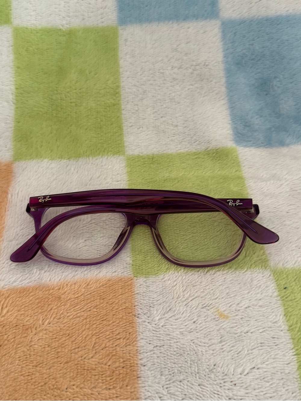 Ray-Ban Kids Purple Transparent Frame Sunglasses